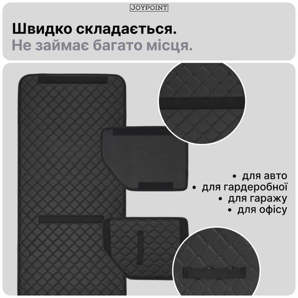 Автомобильный органайзер в багажник JoyPoint из экокожи складная автосумка 50&times;32&times;32 см 50 л с ручкой для хранения вещей черный фото