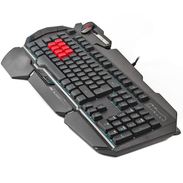 Клавіатура ігрова Bloody B318 LK Black дротова USB, чорна фото