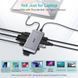 Док-станция Choetech HUB-M15-GY USB-C 9-в-1, серая фото 4