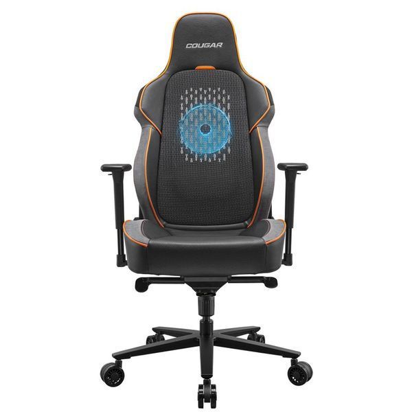 Геймерское кресло Cougar NxSys Aero с RGB-вентилятором, чёрное фото