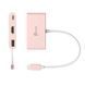 Мультиадаптер USB-C J5create JCA379ER-N 3-в-1 з HDMI і PD, рожевий фото 3