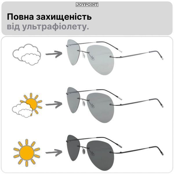 Фотохромные поляризованные солнцезащитные очки для водителей JoyPoint антибликовые для дневного и ночного вождения для авто и рыбалки авиаторы фото