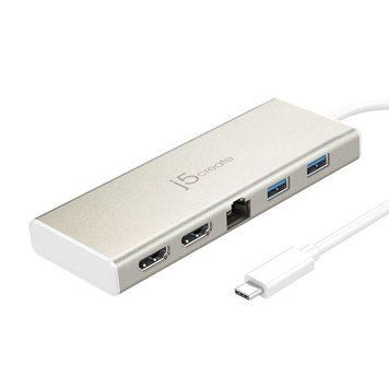 Док-станція J5create JCD381-N USB-C 6-в-1, шампань металік