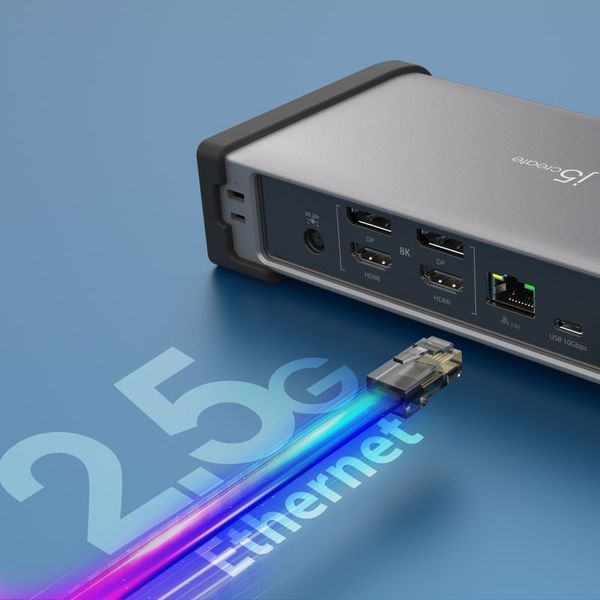 Док-станція J5create JTD568-EN Thunderbolt 4 15-в-1, темно-сіра