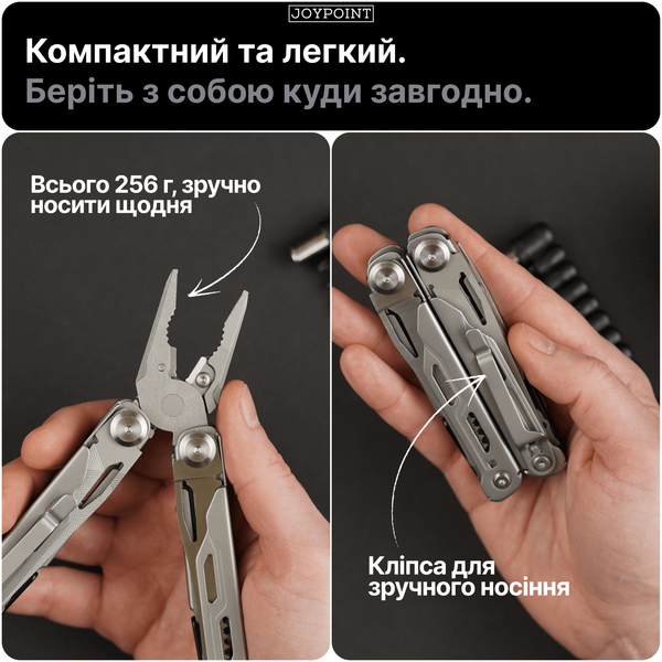 Мультитул нож складной JoyPoint 28 в 1 многофункциональный карманный инструмент с плоскогубцами и отверткой для авто туризма и дома фото
