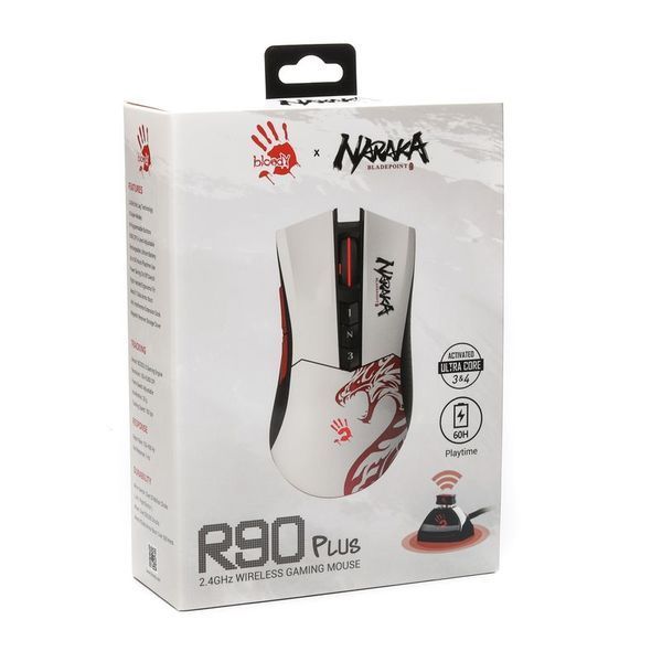 Мышь игровая беспроводная Bloody R90 Plus Naraka, белая фото