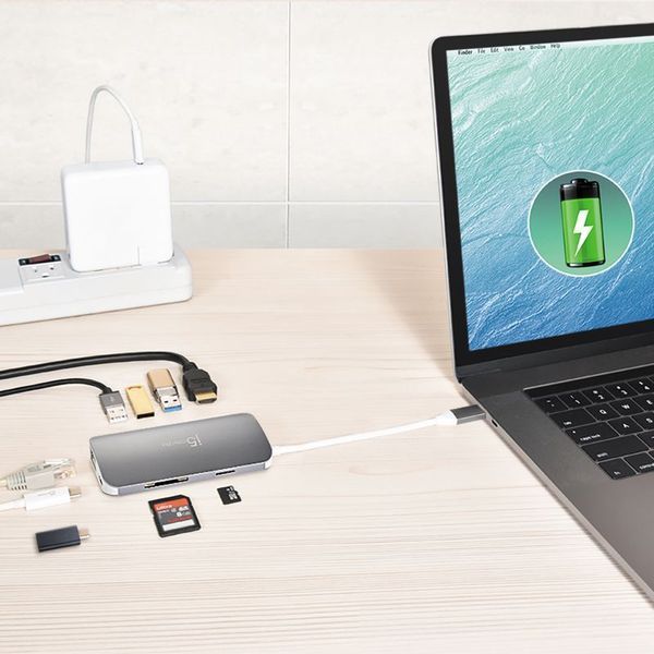 Док-станция J5create JCD383-N USB-C 9-в-1, серая