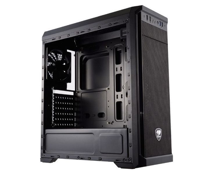 Корпус для ПК Cougar MX330-G черный игровой Mid Tower ATX со стеклянной боковой панелью, вентилятором 120 мм, видеокартой до 350 мм, радиатором 240 мм фото