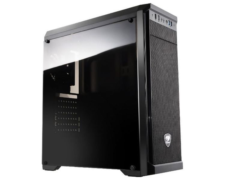 Корпус для ПК Cougar MX330-G черный игровой Mid Tower ATX со стеклянной боковой панелью, вентилятором 120 мм, видеокартой до 350 мм, радиатором 240 мм фото