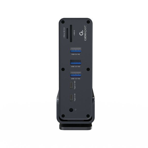 Док-станция Cablexpert A-CF-COMBO15-01 USB-C 15-в-1, серая