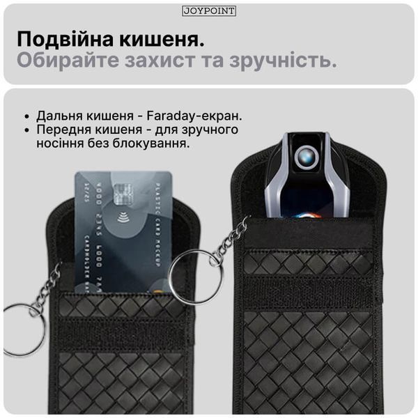 Чохол Фарадея для ключа авто JoyPoint RFID NFC блокатор сигналу протиугінний антисканер гаманець для автоключа фото
