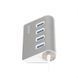 USB-хаб Maxxter HU3A-4P-01 на 4 порти USB 3.0, сріблястий фото 3