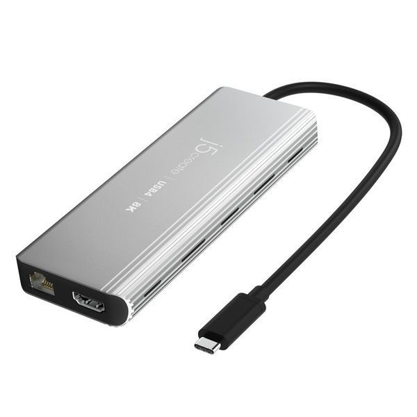 USB-хаб J5create JCD403-N USB4 6-в-1 с HDMI 8K и Ethernet, серый