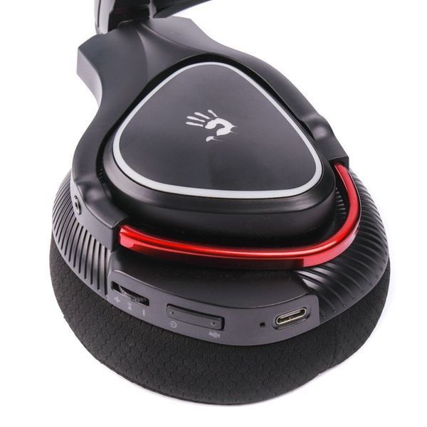 Наушники игровые беспроводные Bloody MR710 с микрофоном, чёрные