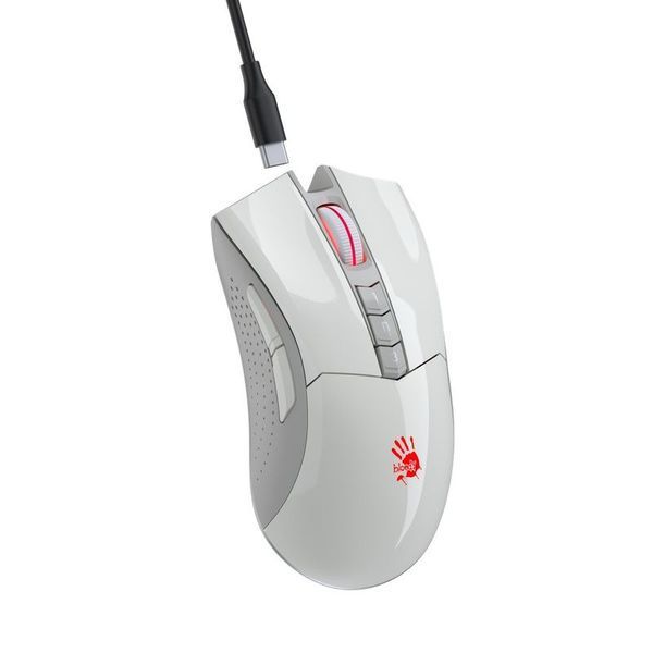 Мышь игровая беспроводная Bloody R90 Plus, белая фото