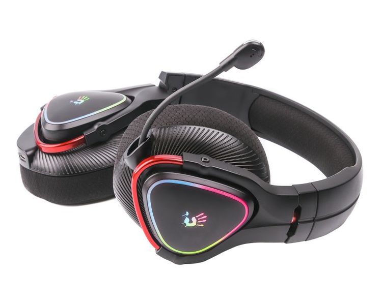 Наушники игровые беспроводные Bloody MR710 с микрофоном, чёрные