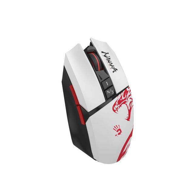 Мышь игровая беспроводная Bloody R36 Ultra Naraka, белая с рисунком фото