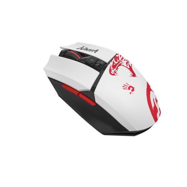 Мышь игровая беспроводная Bloody R36 Ultra Naraka, белая с рисунком фото