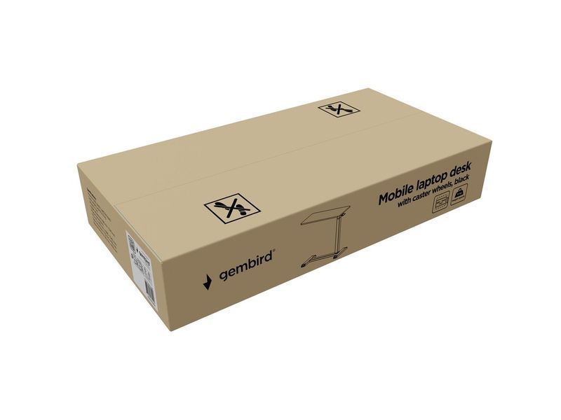 Подставка напольная Gembird TVS-DESK-02-BK для ноутбука, чёрная