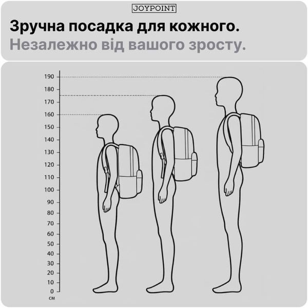 Рюкзак молодіжний чоловічий жіночий міський чорний карго JoyPoint нейлоновий підлітковий студентський спортивний для подорожей стильний модний 18 л