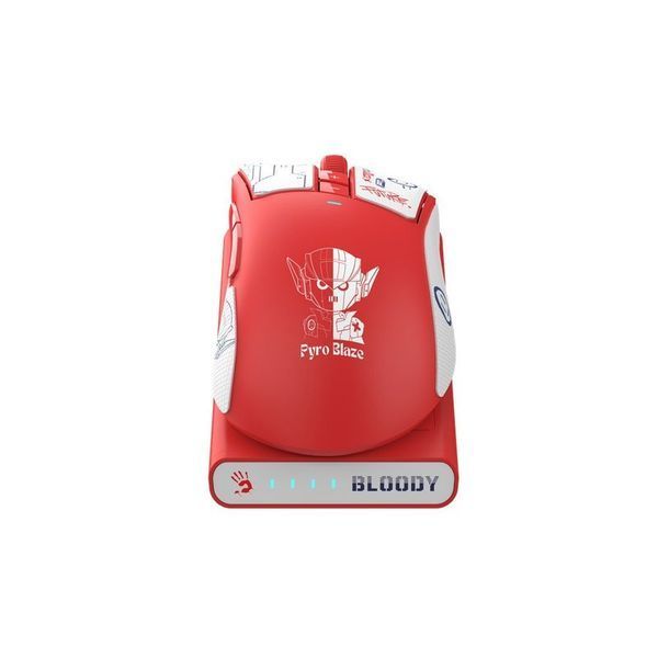 Мышь игровая беспроводная Bloody R73 Ultra Pyro Blaze, красная фото