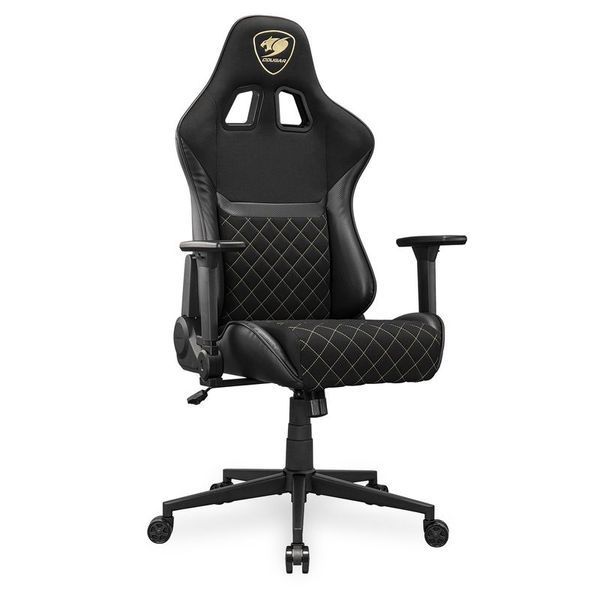 Геймерское кресло Cougar Armor One V2 Gold F, чёрное с золотым фото