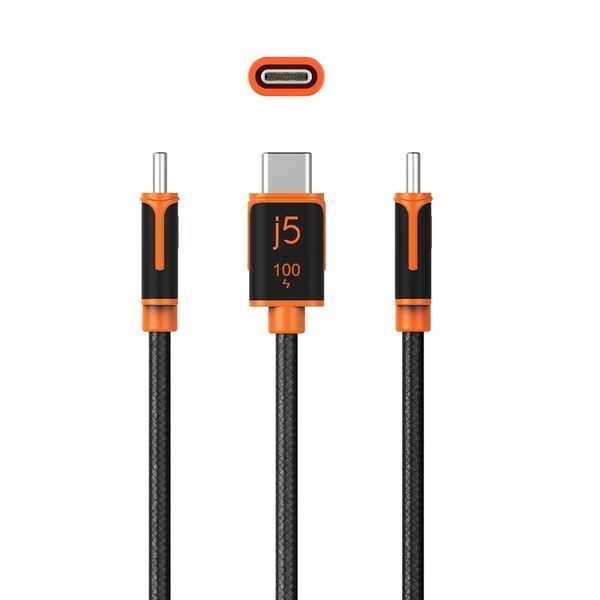 Кабель USB-C J5create JUCX25L30-N 100 Вт, 3 м, чорний