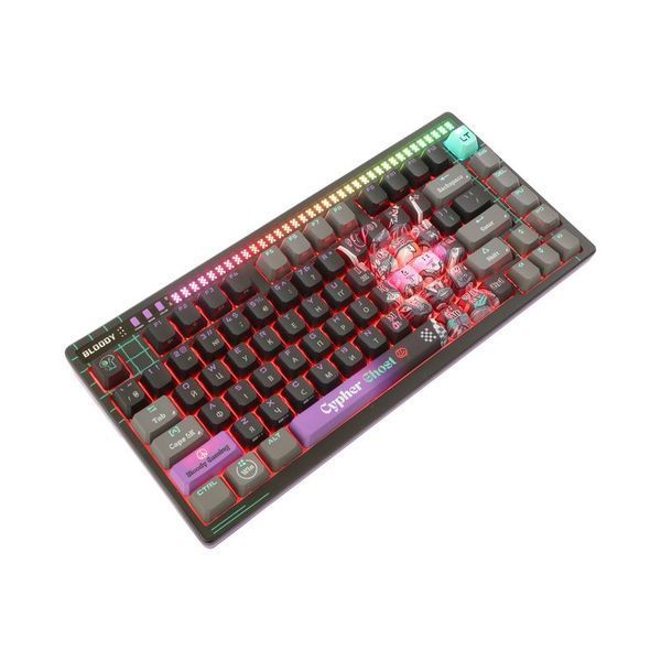 Клавиатура игровая оптическая Bloody AT75 Cypher Ghost с узором фото