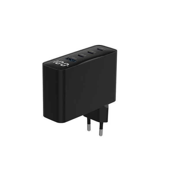 Мережевий зарядний пристрій Gembird TA-UC-PDQC100LCD-01-BK чорний