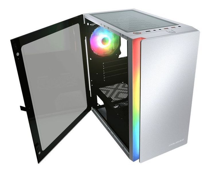 Игровой корпус Cougar Purity RGB белый со стеклянной боковой панелью фото