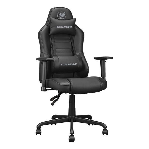 Геймерское кресло Cougar Fusion S Black, чёрная экокожа фото