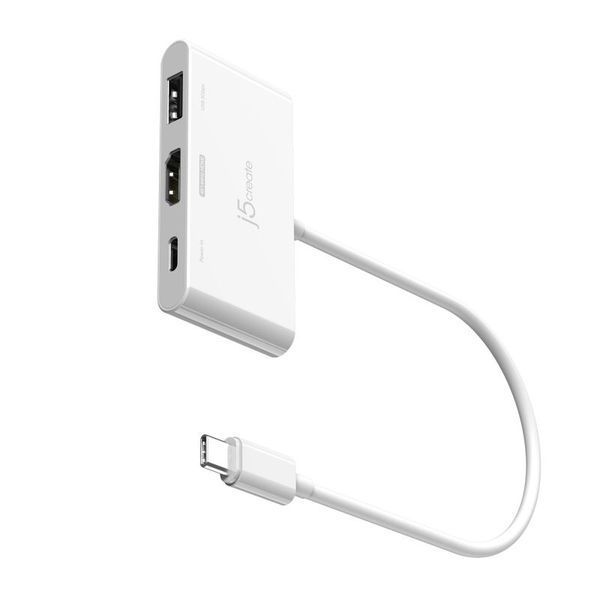 Мультиадаптер USB-C J5create JCA399-N 3-в-1 з HDMI, білий