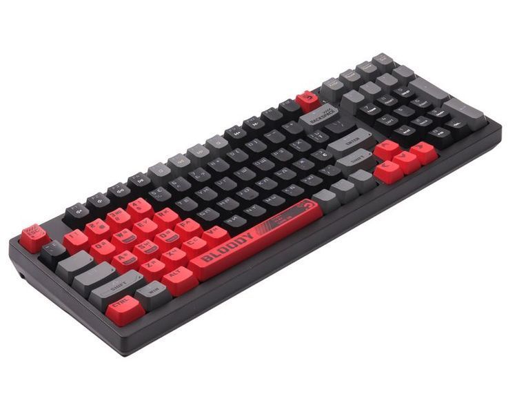 Клавиатура механическая игровая Bloody S98 Sports Red, чёрно-красная фото