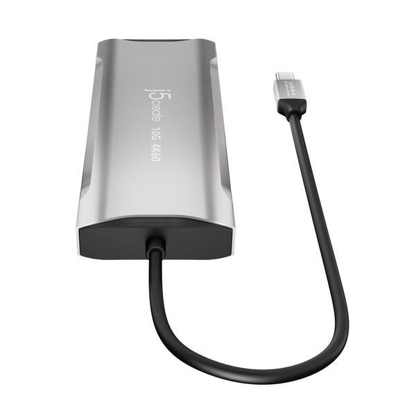 Мультиадаптер USB-C J5create JCD397-N 9-в-1, сірий