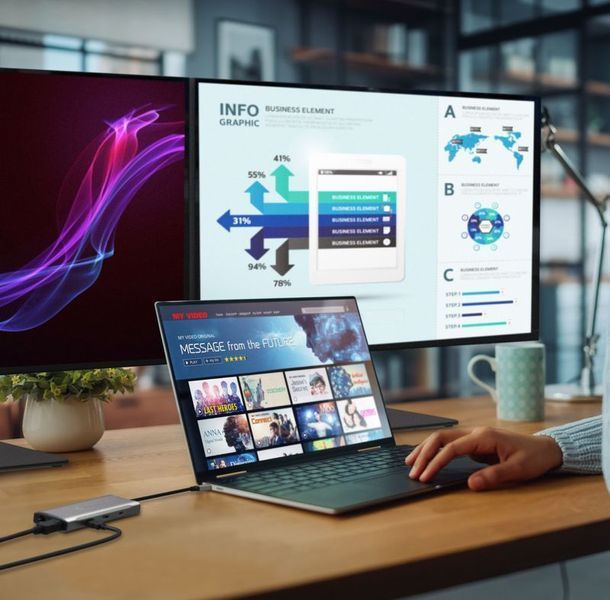 Мультиадаптер USB-C J5create JCD397-N 9-в-1, сірий