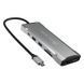 Мультиадаптер USB-C J5create JCD397-N 9-в-1, сірий фото 1