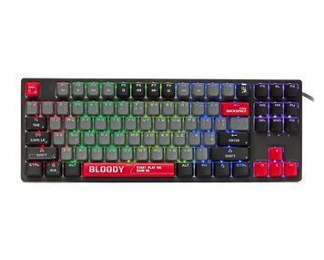 Механічна ігрова клавіатура Bloody S87 Energy Red TKL, чорна фото
