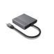 Адаптер Cablexpert A-CM-HDMIFDPF-01 USB-C на HDMI і DisplayPort, сірий фото 2