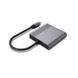 Адаптер Cablexpert A-CM-HDMIFDPF-01 USB-C на HDMI і DisplayPort, сірий фото 3