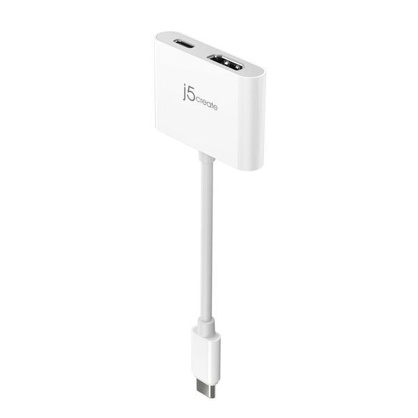 Мультиадаптер USB-C J5create JCA152-N 2-в-1 HDMI і PD, білий