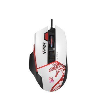 Миша ігрова дротова Bloody W95 Ultra Naraka, біла з малюнком фото
