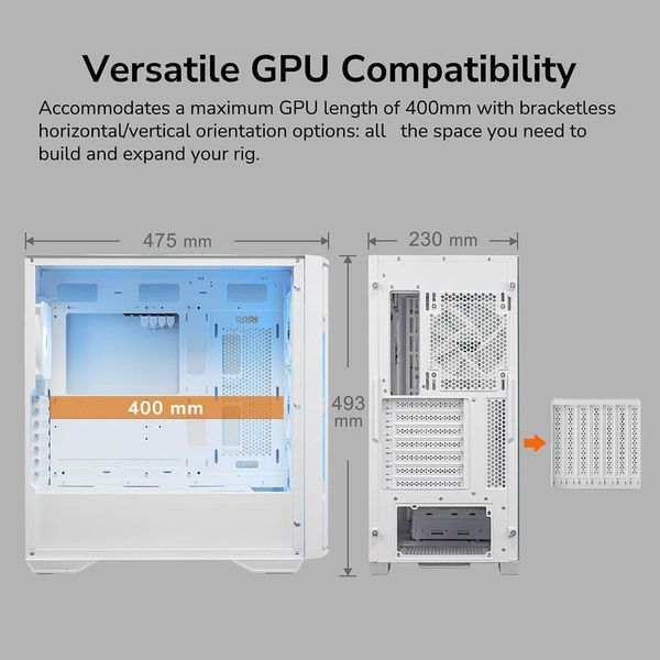 Корпус игровой Cougar Uniface RGB Mid Tower, белый фото